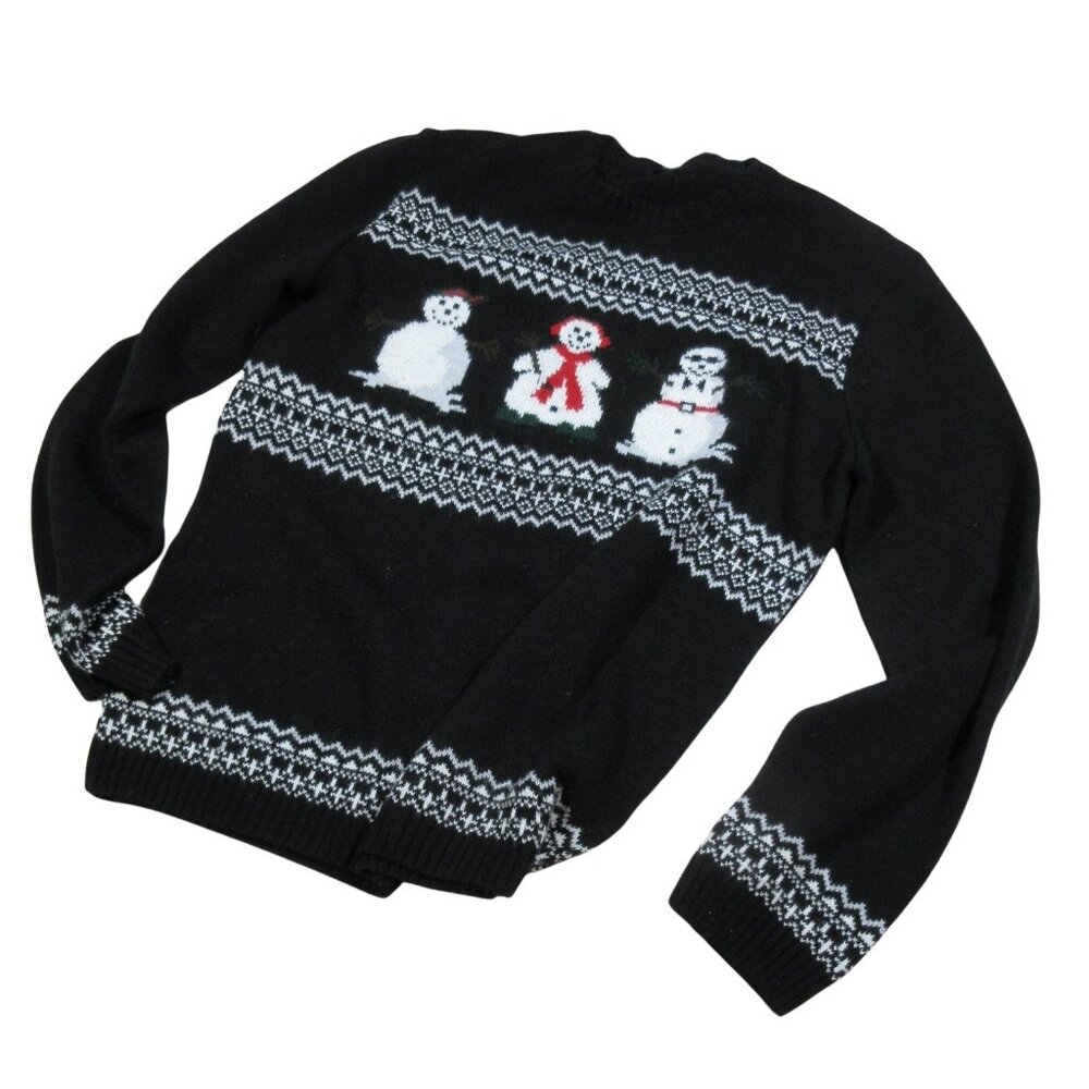 Asos women's Fair Isle Snowman Ugly‎ Christmas knit crew neck pullover sweater